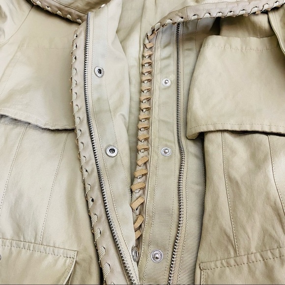 Elie Tahari Designer Leather Trim Jacket Blazer Size Small S - Picture 12 of 16